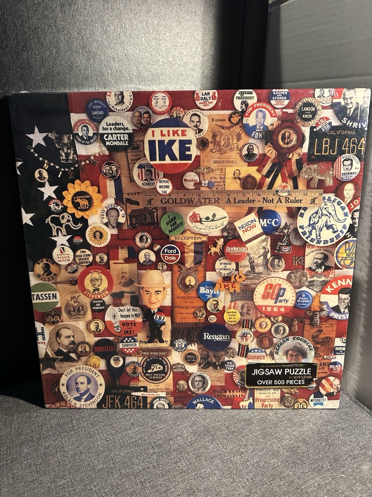 Vintage 1984 Springbok Pick A Winner 500+ Piece Political Puzzle Sealed USA