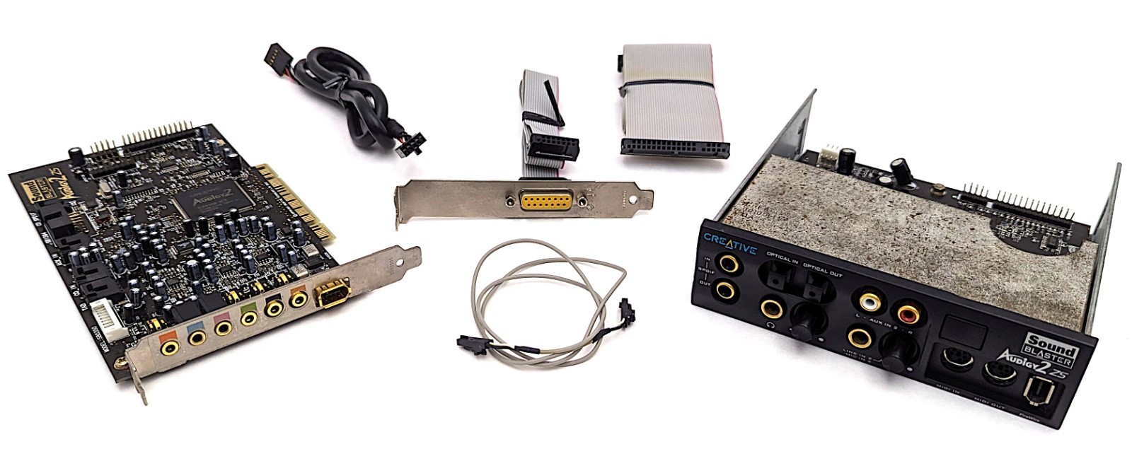 Creative Sound Blaster Audigy2 ZS Platinum SB0350 Card SB0250 Drive Bay - Bundle