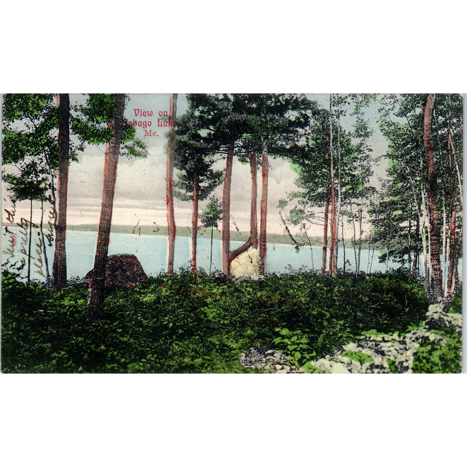 c1905 View on Sebago Lake Maine Original Postcard PC10 c1905 View on Sebago Lake Maine Original Postcard PC10