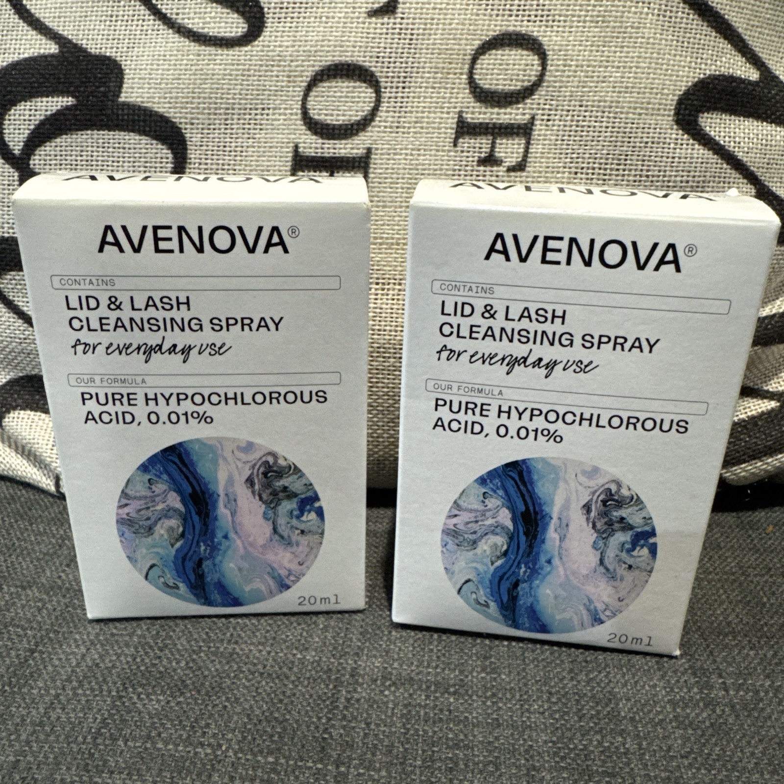 Avenova Eyelid and Eyelash Cleanser Spray Pure Hypochlorous Acid 20ml New 2pack. Avenova Eyelid and Eyelash Cleanser Spray Pure Hypochlorous Acid 20ml New 2pack.
