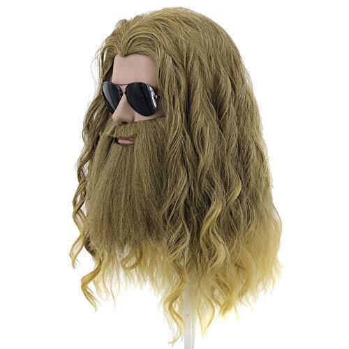 Long Blonde Wig Thor Endgame Wig Men Halloween Cosplay Hair Wigs