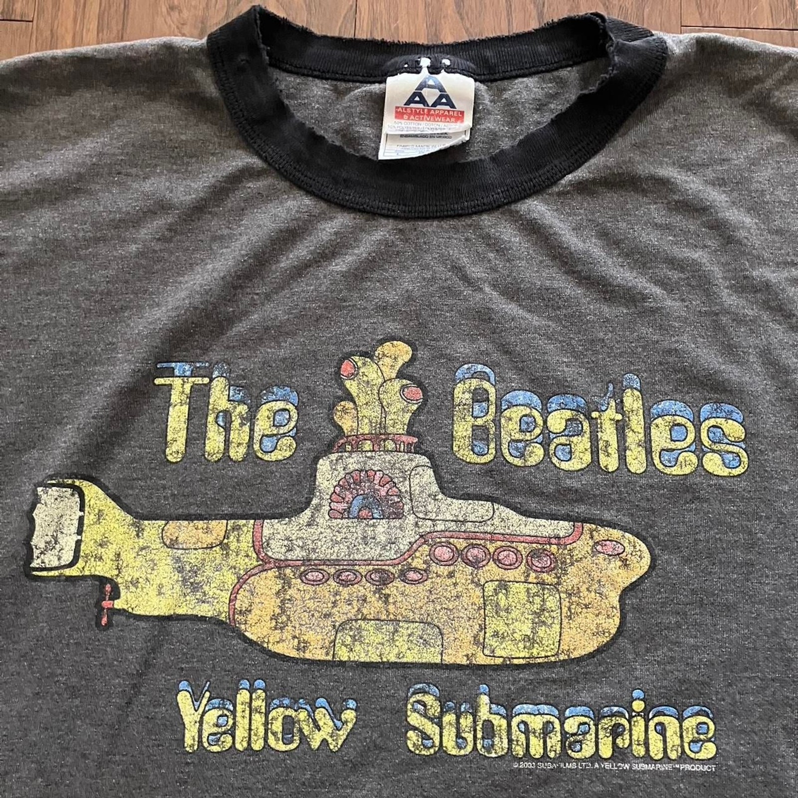 Vintage 90s The Beatles “Yellow Submarine” Ringer Tee