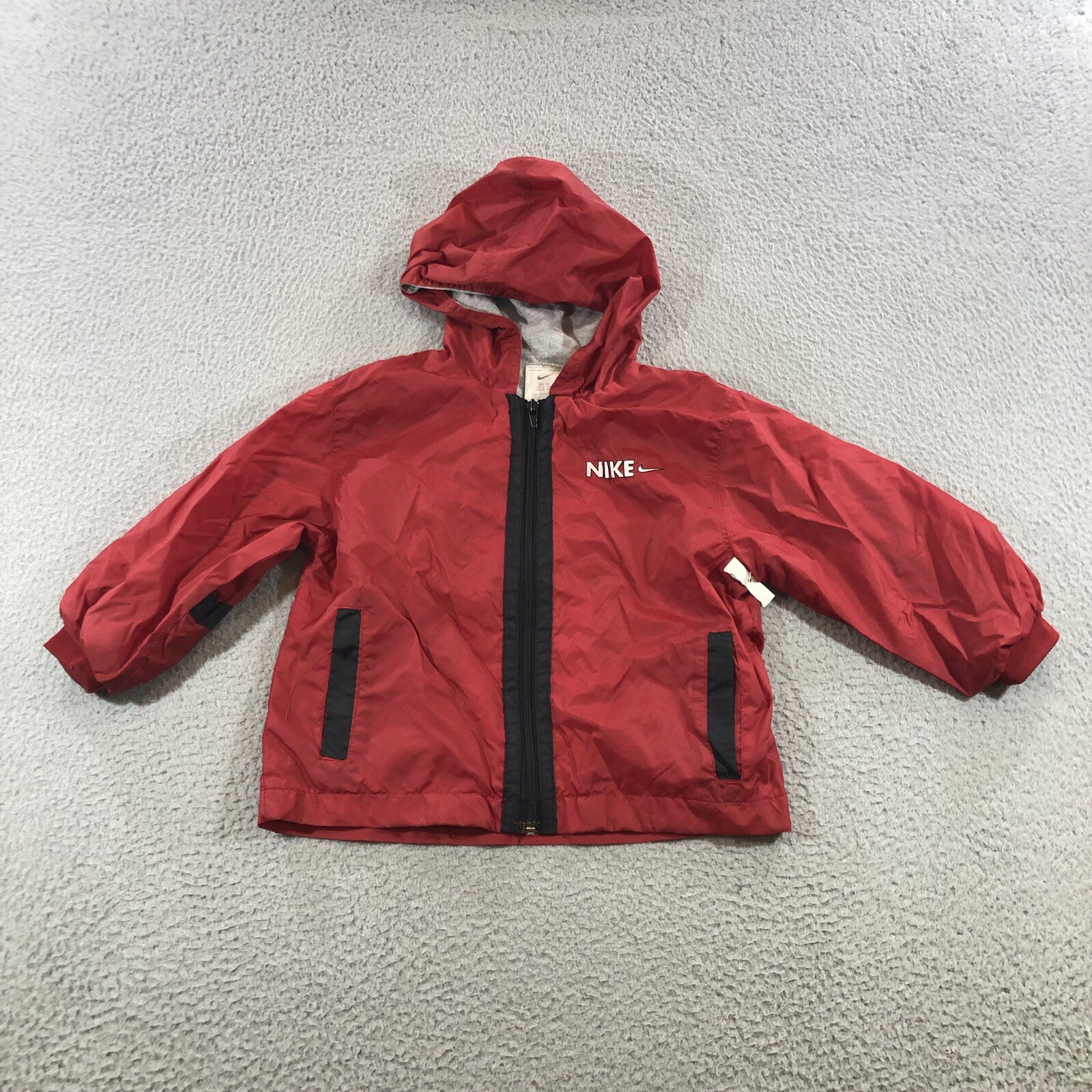 Vtg Nike Windbreaker Jacket Kids 4S Red Swoosh