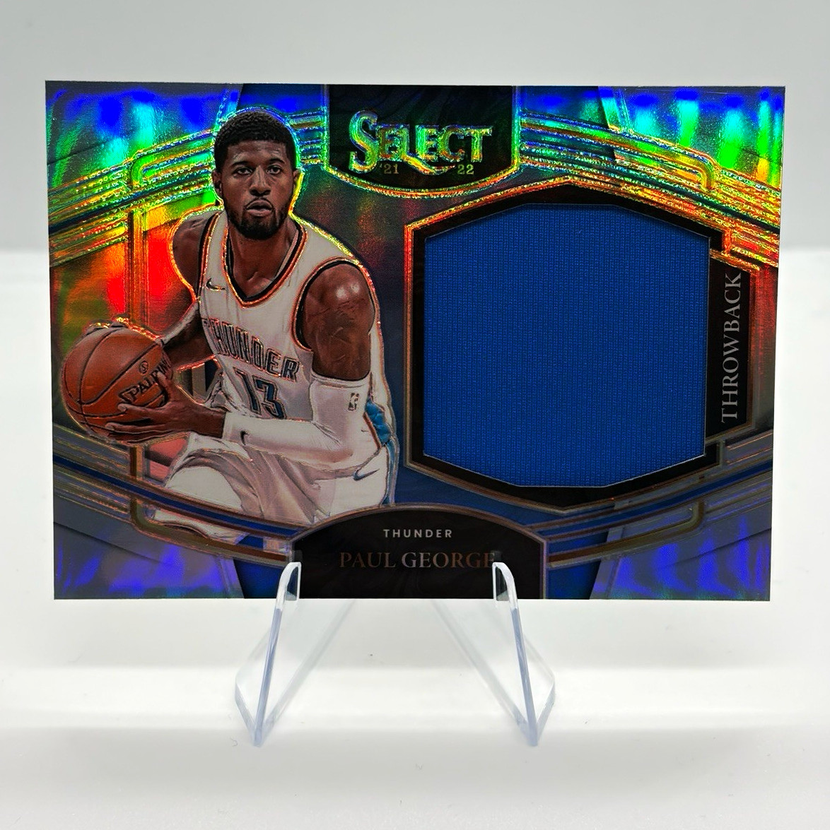 2021-22 Panini Select - Throwback Memorabilia Paul George TM-PGR Silver Prizm 2021-22 Panini Select - Throwback Memorabilia Paul George TM-PGR Silver Prizm