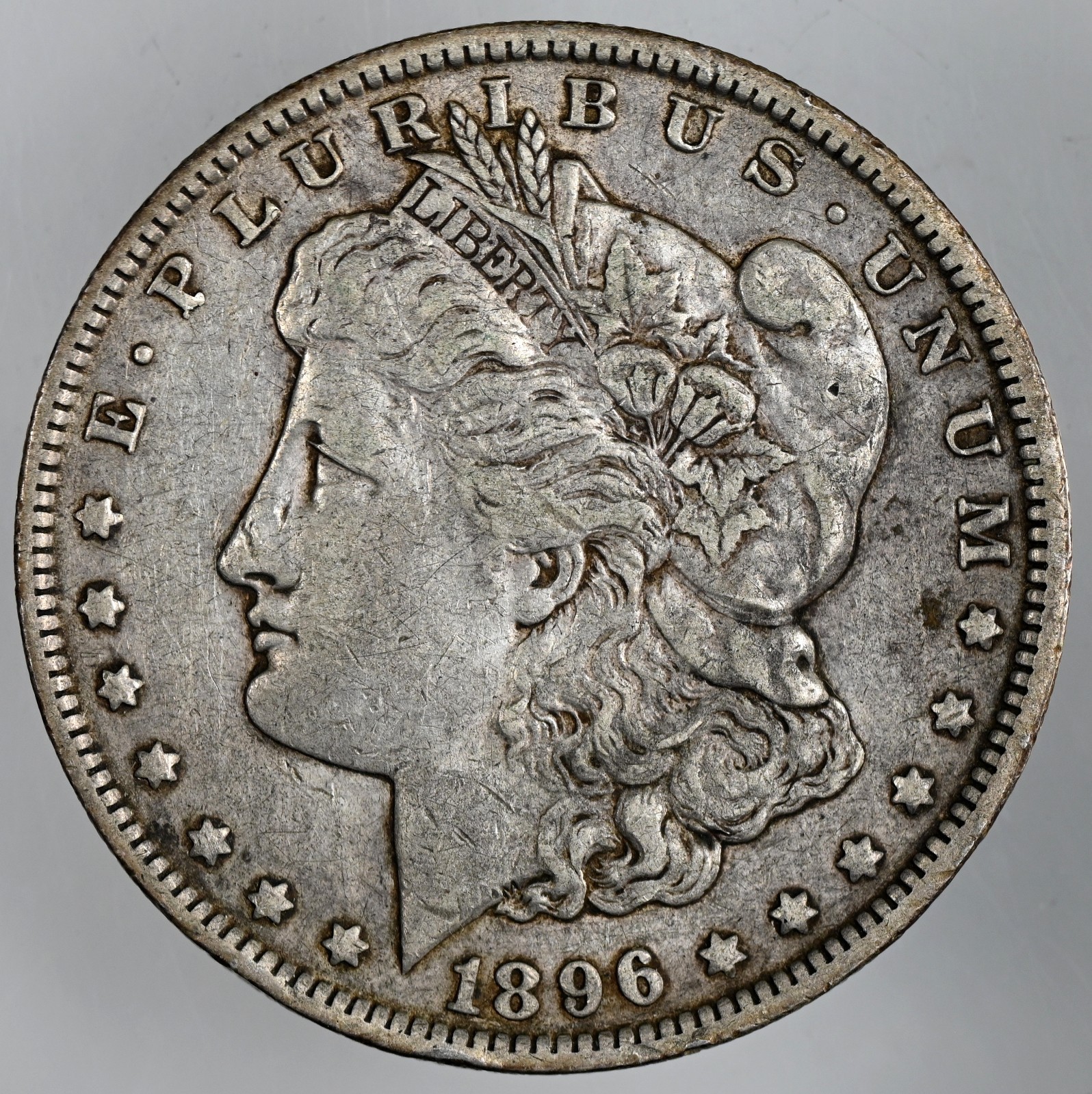 1896-O  $1 MORGAN SILVER DOLLAR   VF+ DETAILS  \