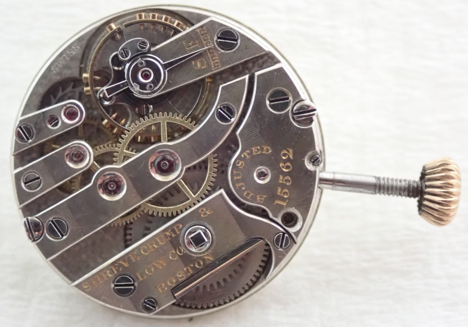 ANTIQUE WOMENS SWISS SHREVE CRUMP & LOW CO BOSTON POCKET WATCH MOVEMENT ANTIQUE WOMENS SWISS SHREVE CRUMP & LOW CO BOSTON POCKET WATCH MOVEMENT