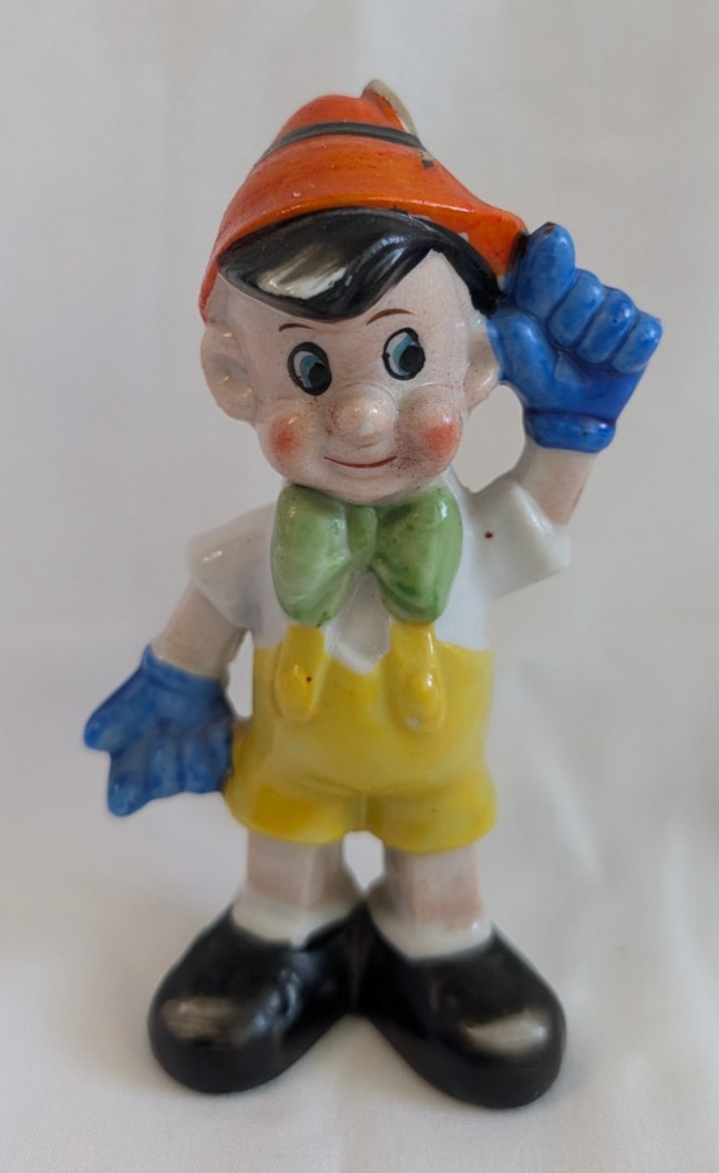 VTG Hand Painted Disney Pinocchio Figurine 1940- 1960\'s