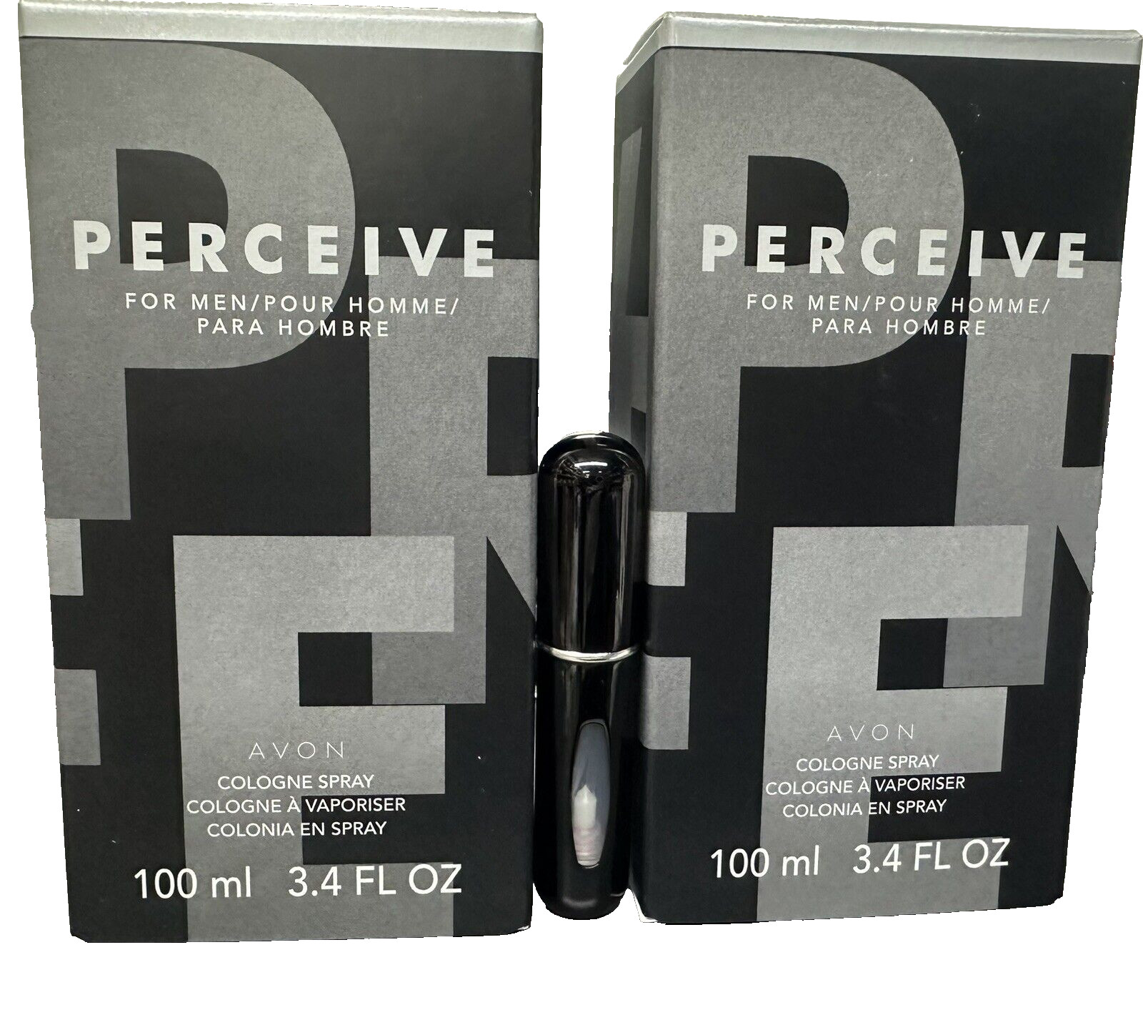 Avon Perceive Cologne Spray 3.4 oz Men- 2 BOTTLES WITH TRAVEL SPRAY Avon Perceive Cologne Spray 3.4 oz Men- 2 BOTTLES WITH TRAVEL SPRAY