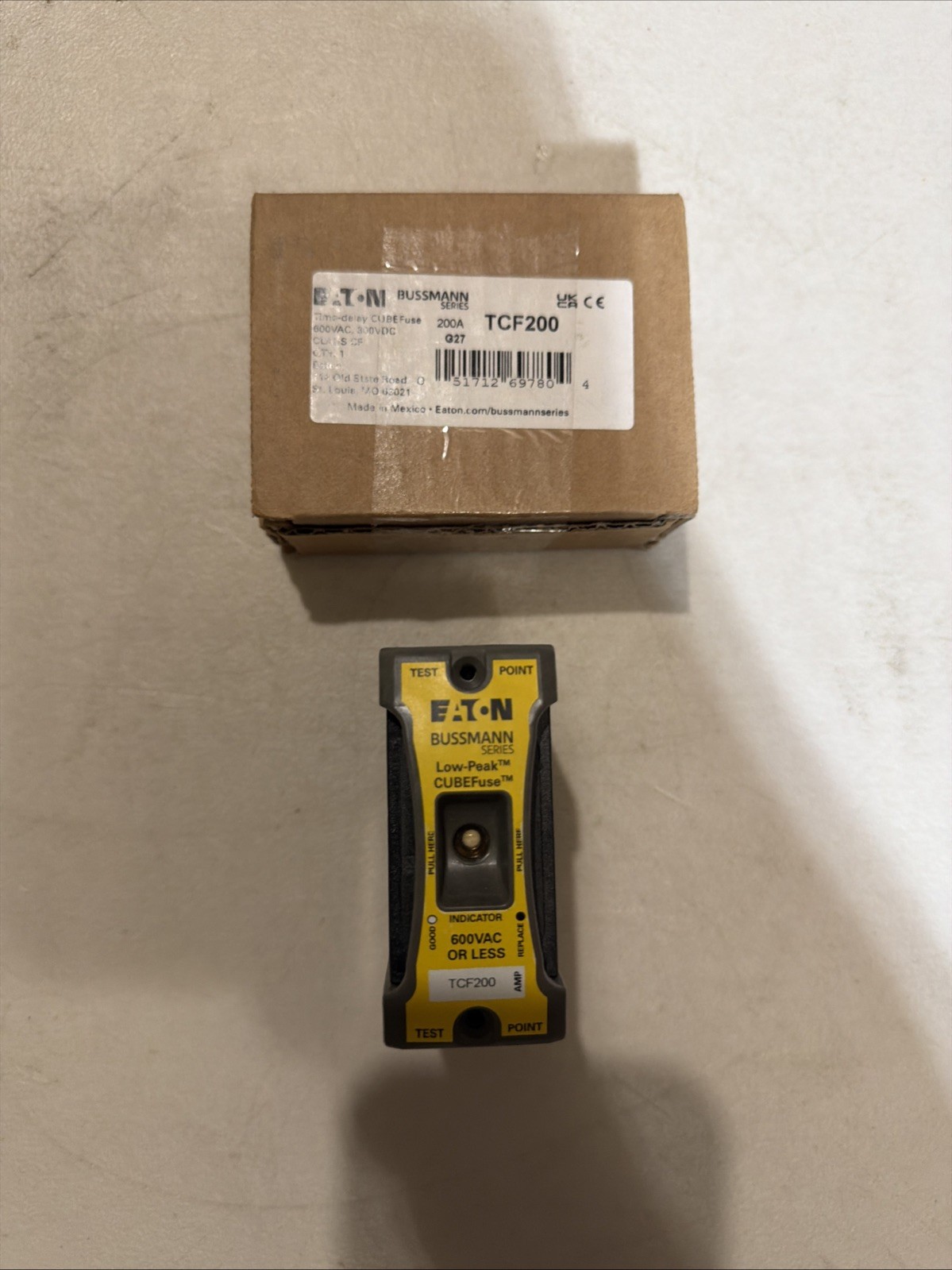 Eaton Bussmann Series TCF200 Time Delay Cube Fuse 200A 600V Class CF New In Box