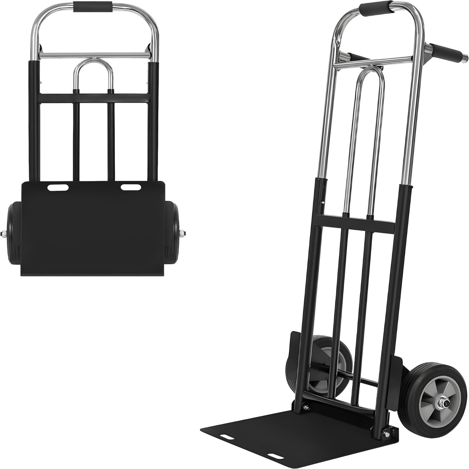 Folding Hand Truck Dolly 600 LB Capacity, Heavy-Duty Wheels & Compact Design Folding Hand Truck Dolly 600 LB Capacity, Heavy-Duty Wheels & Compact Design