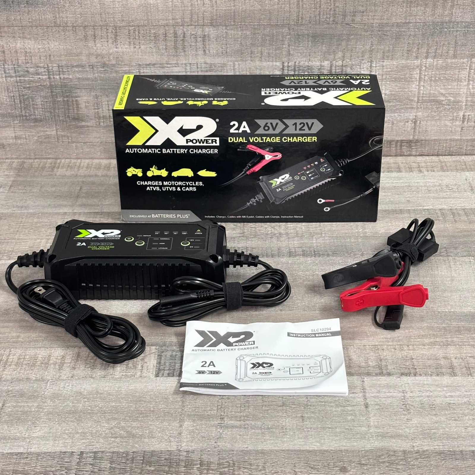 X2 Power Dual Voltage Automatic Battery Charger ~ 2 Amp ~ 6V / 12V EUC X2 Power Dual Voltage Automatic Battery Charger ~ 2 Amp ~ 6V / 12V EUC