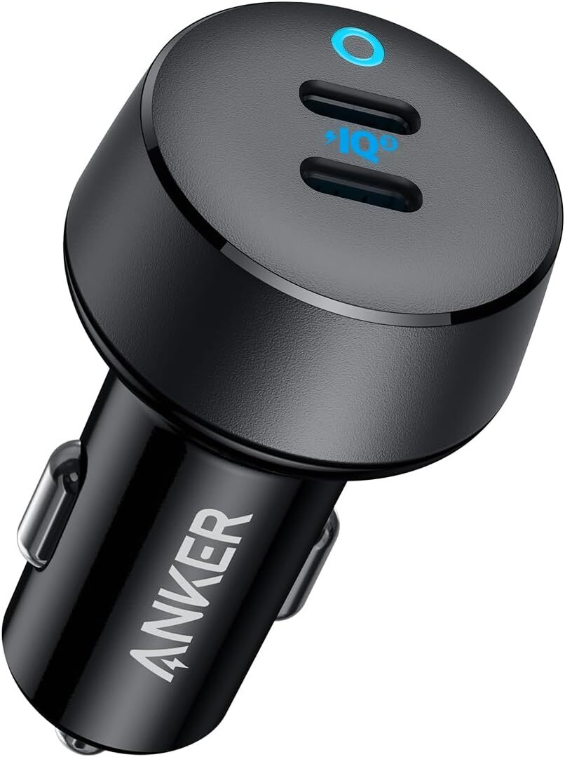 Anker USB C Car Charger, 40W 2-Port PowerIQ 3.0 Type C Adapter PowerDrive III