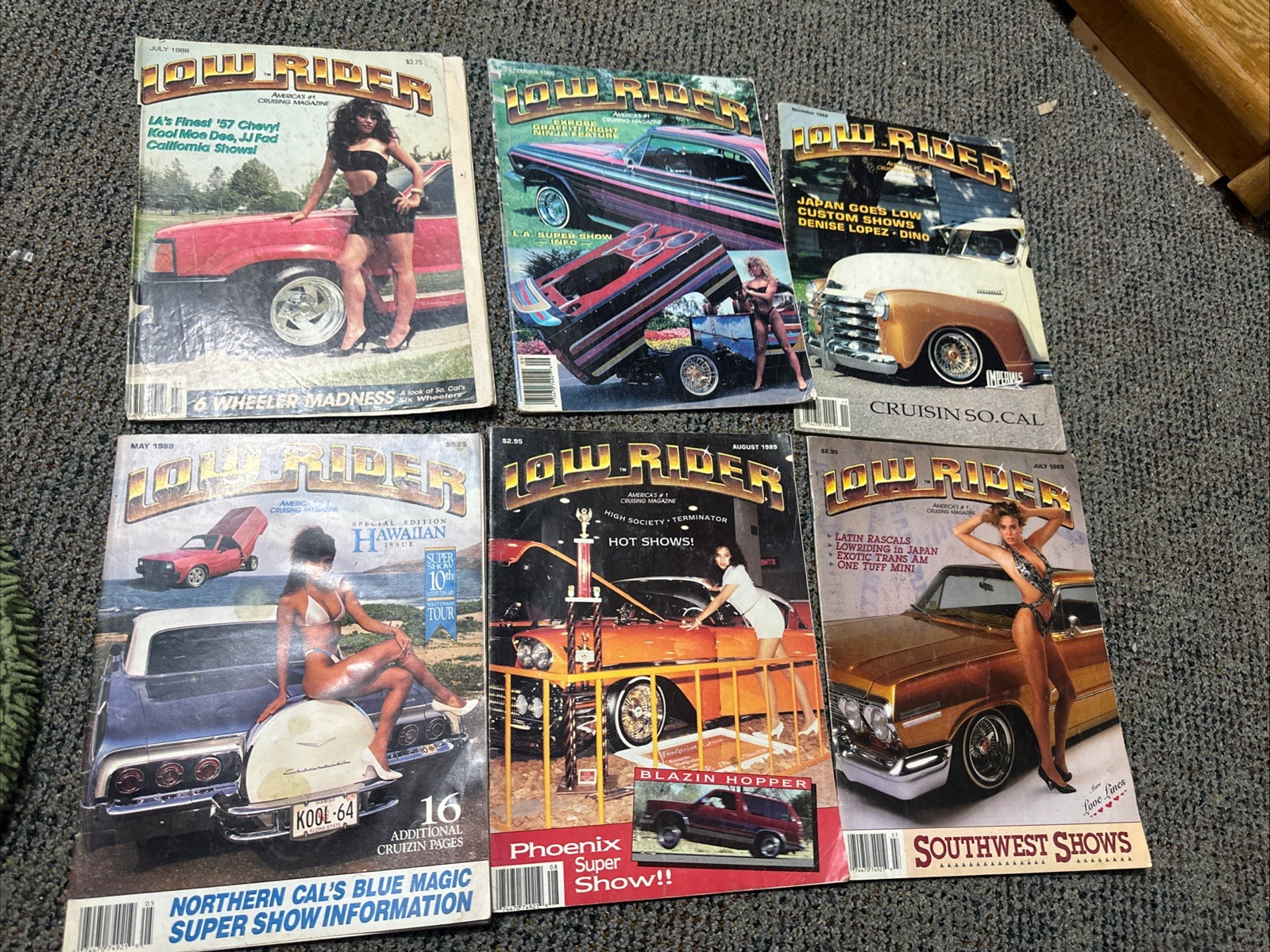 VINTAGE HUGE LOT 80s LOWRIDER magazine orlies chicano car culture Lot Of 6 VINTAGE HUGE LOT 80s LOWRIDER magazine orlies chicano car culture Lot Of 6