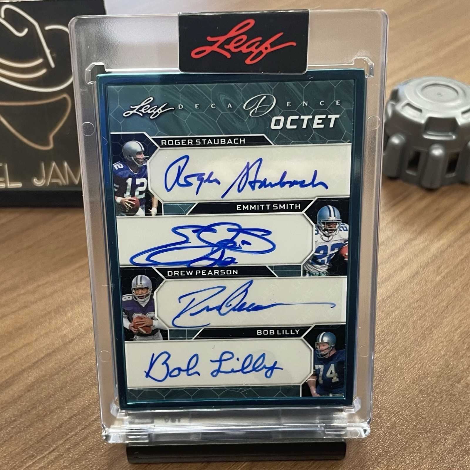 2026 Leaf Decadence Octet Dallas Cowboys Legends O-13 Turquoise 1/6