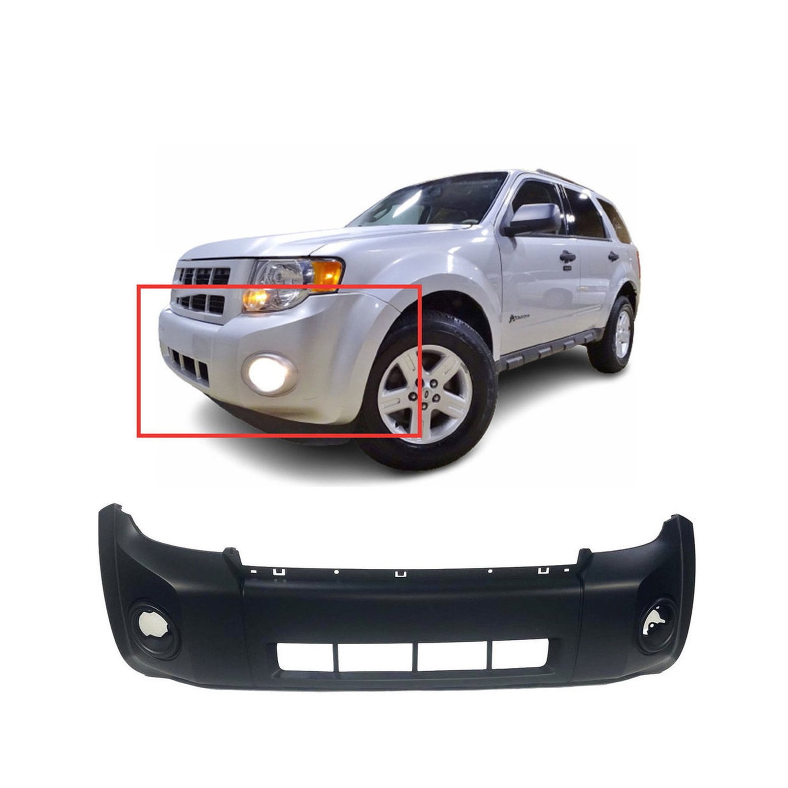 2008-2012 Ford Escape Hybrid XLS XLT Sport Front Bumper Cover FO1000621