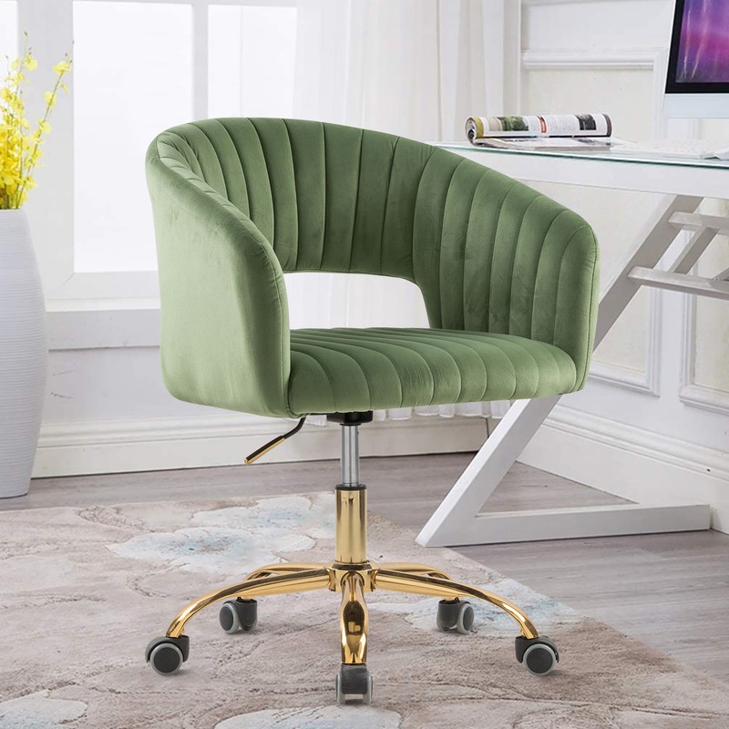Accent Armchair Modern Velvet Green 23\