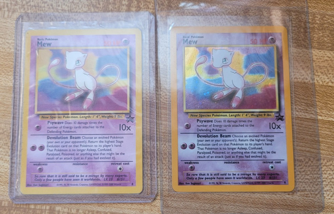 Pokemon TCG Mew 9 WoTC Black Star Promo 09/53 Holo With Swirl🌀LP Pokemon TCG Mew 9 WoTC Black Star Promo 09/53 Holo With Swirl🌀LP