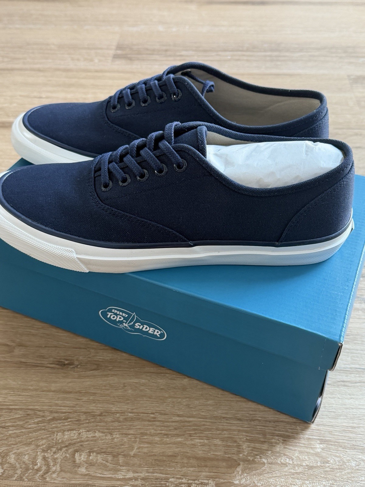 Sperry Top-Sider Men’s Striper II CVO Seacycled Navy Canvas Sneakers Sperry Top-Sider Men’s Striper II CVO Seacycled Navy Canvas Sneakers