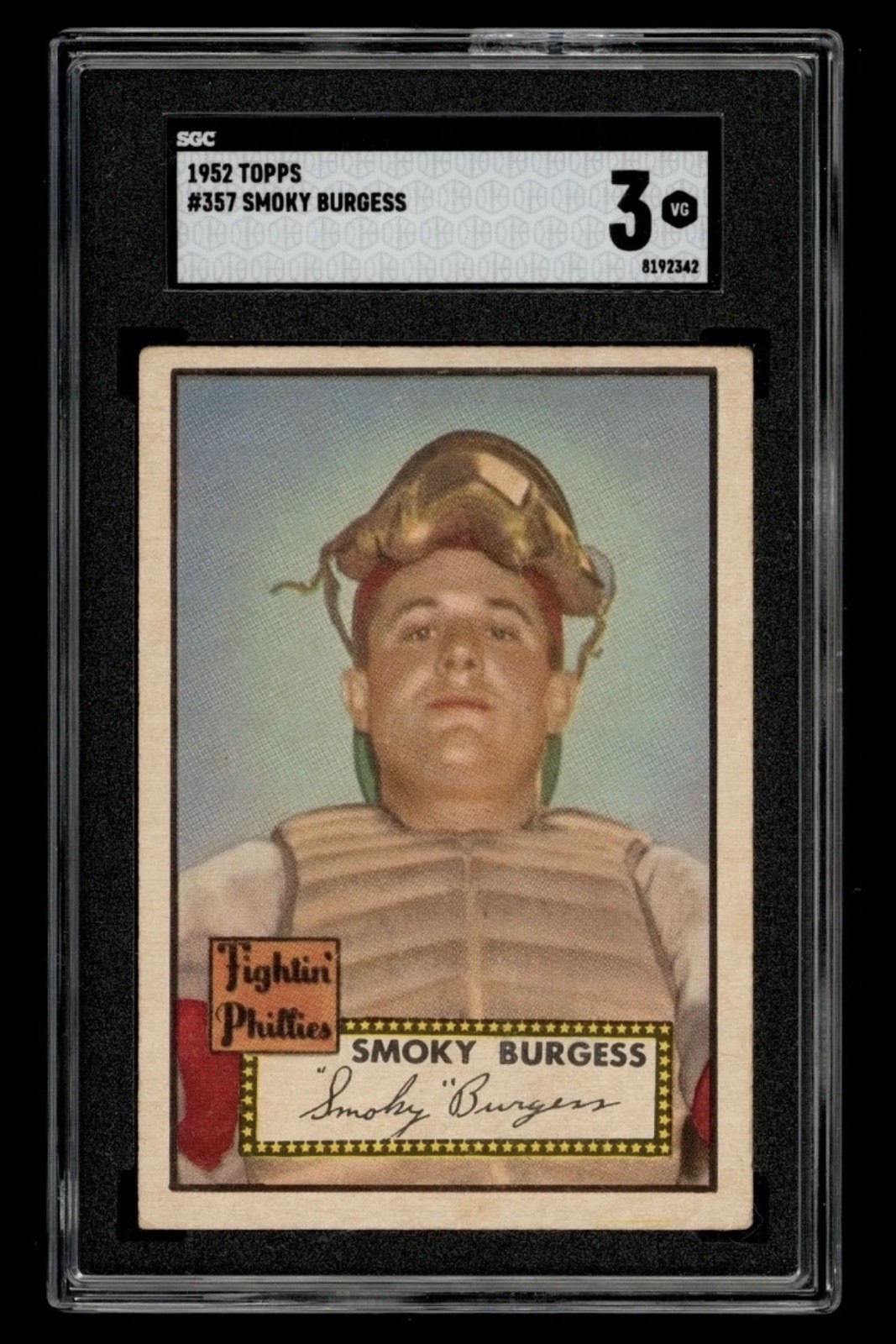1952 Topps Set-Break #357 Smoky Burgess SGC 3 VG 1952 Topps Set-Break #357 Smoky Burgess SGC 3 VG