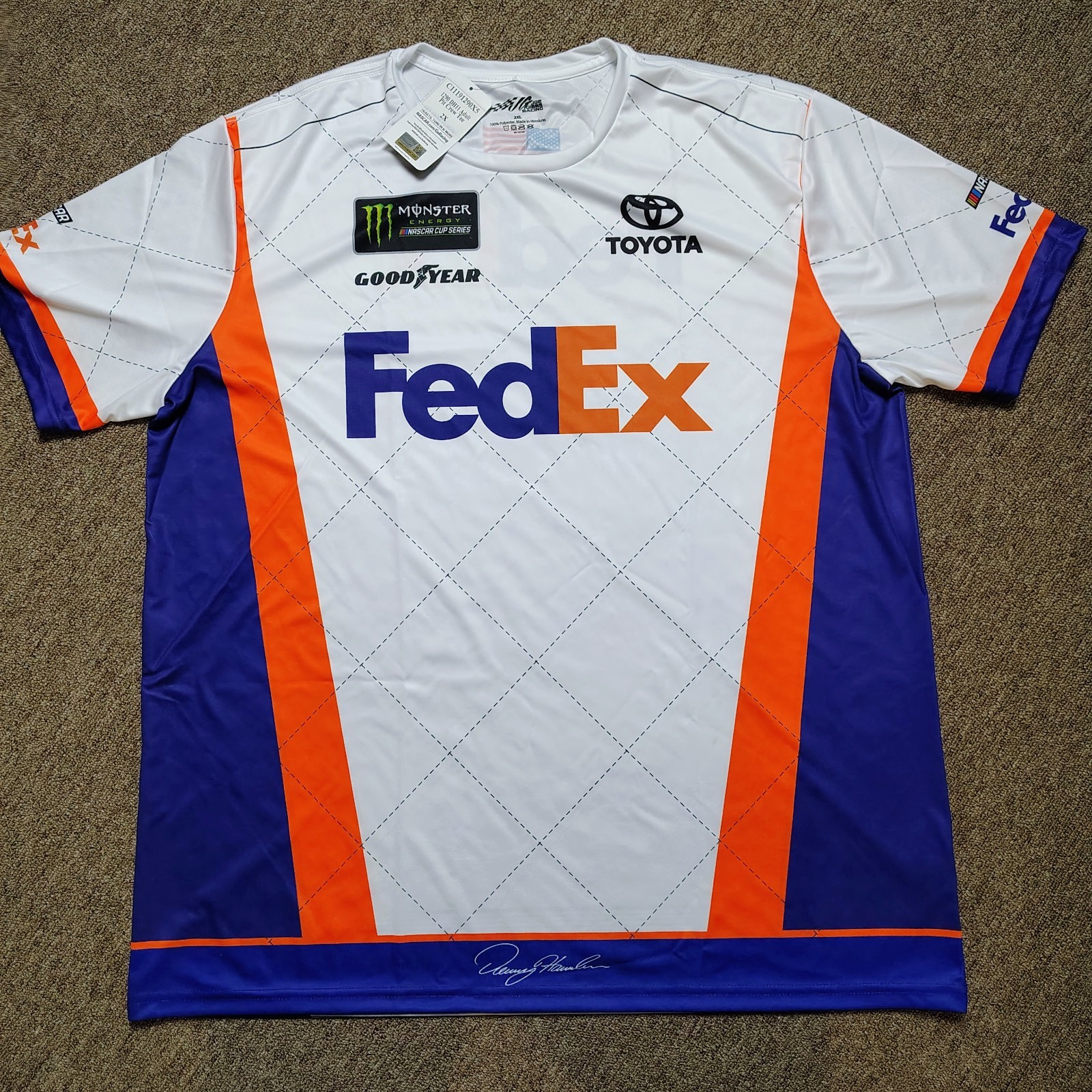 Denny Hamlin FedEx Toyota NASCAR Pit Crew Shirt 2XL Monster Energy Racing