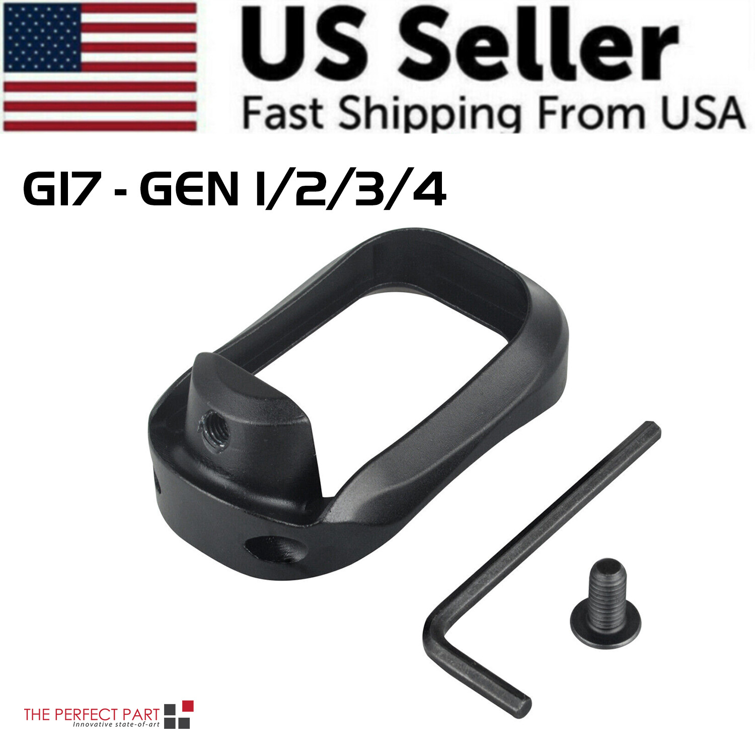 Anodized Aluminum Flared Magwell For Glock 19/17/22/24/31/34/35/37 Gen 1/2/3/4/5 Anodized Aluminum Flared Magwell For Glock 19/17/22/24/31/34/35/37 Gen 1/2/3/4/5