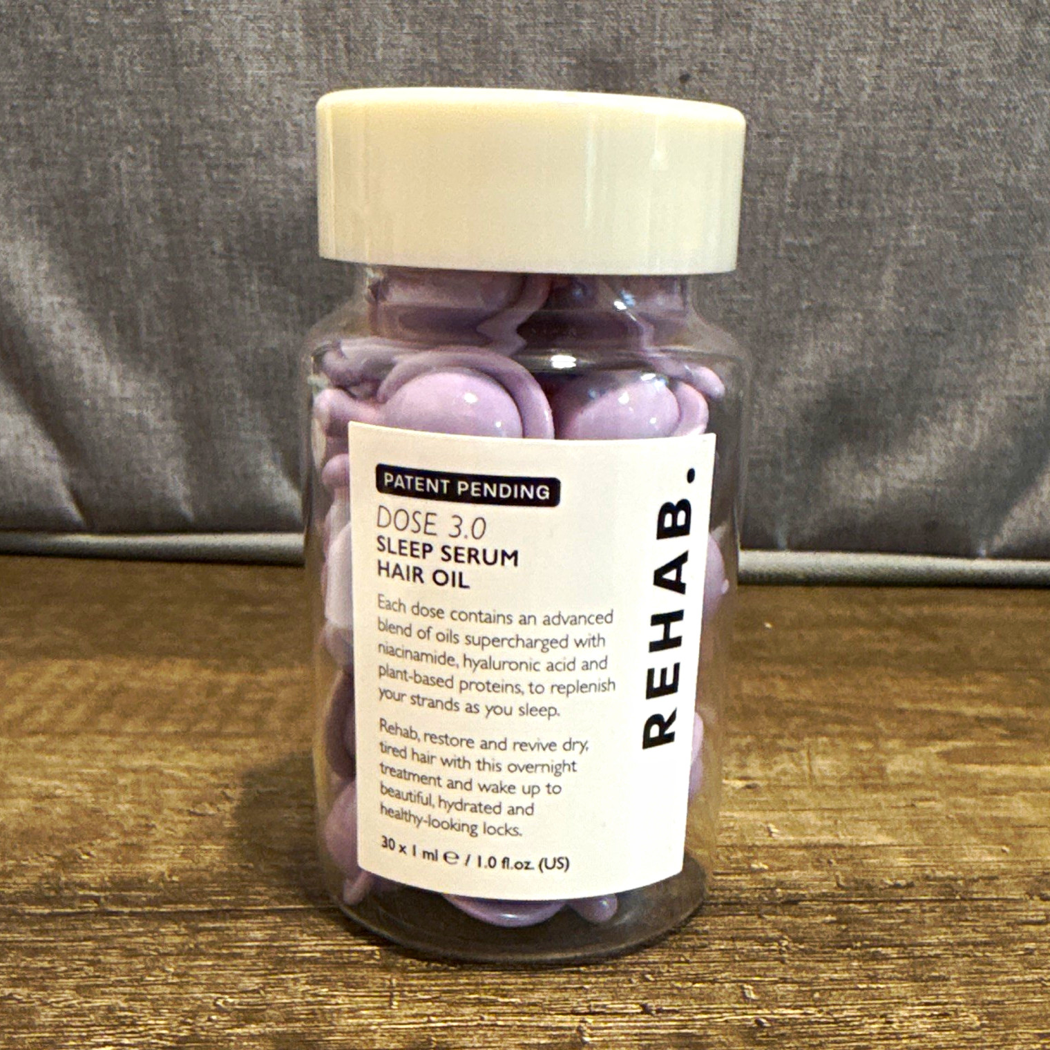 REHAB. Dose 3.0 Sleep Serum Hair Oil Hyaluronic Niacinamide Dry Hair 1 fl oz REHAB. Dose 3.0 Sleep Serum Hair Oil Hyaluronic Niacinamide Dry Hair 1 fl oz