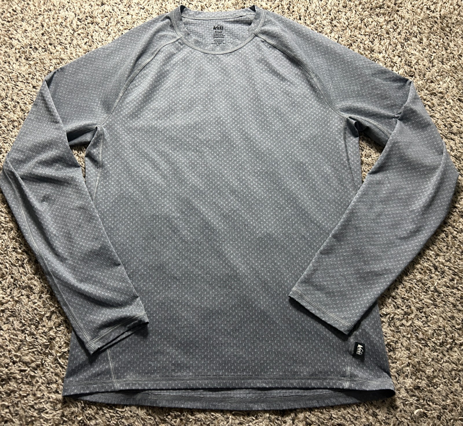 REI Co-op Shirt Mens Small Gray Long Sleeve Performance REI Co-op Shirt Mens Small Gray Long Sleeve Performance