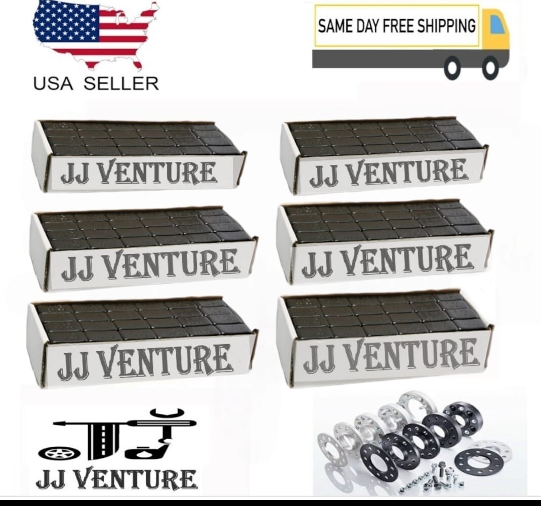 6 BOX 1 OZ BLACk WHEEL WEIGHTS STICK-ON ADHESIVE TAPE 54 LBS LEAD-FREE 864 PCS