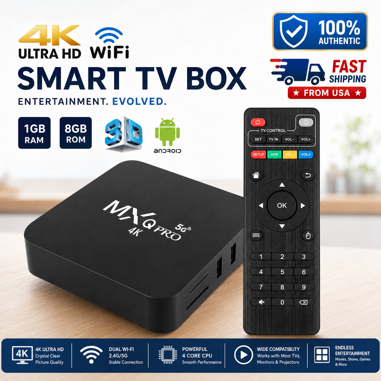 US MXQ Pro 4K Ultra HD 64Bit Wifi Android 11 Quad Core Smart TV Box Media Player US MXQ Pro 4K Ultra HD 64Bit Wifi Android 11 Quad Core Smart TV Box Media Player