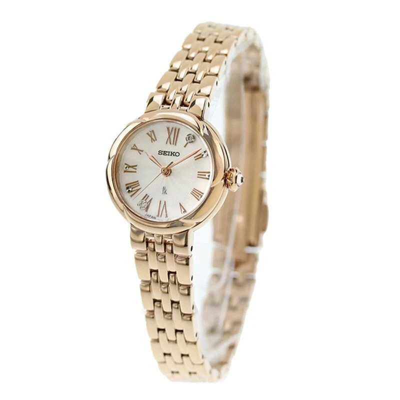 Seiko LUKIA SSWA008 Grow Series Elegant Gold Case Sapphire Glass Women Watch NEW