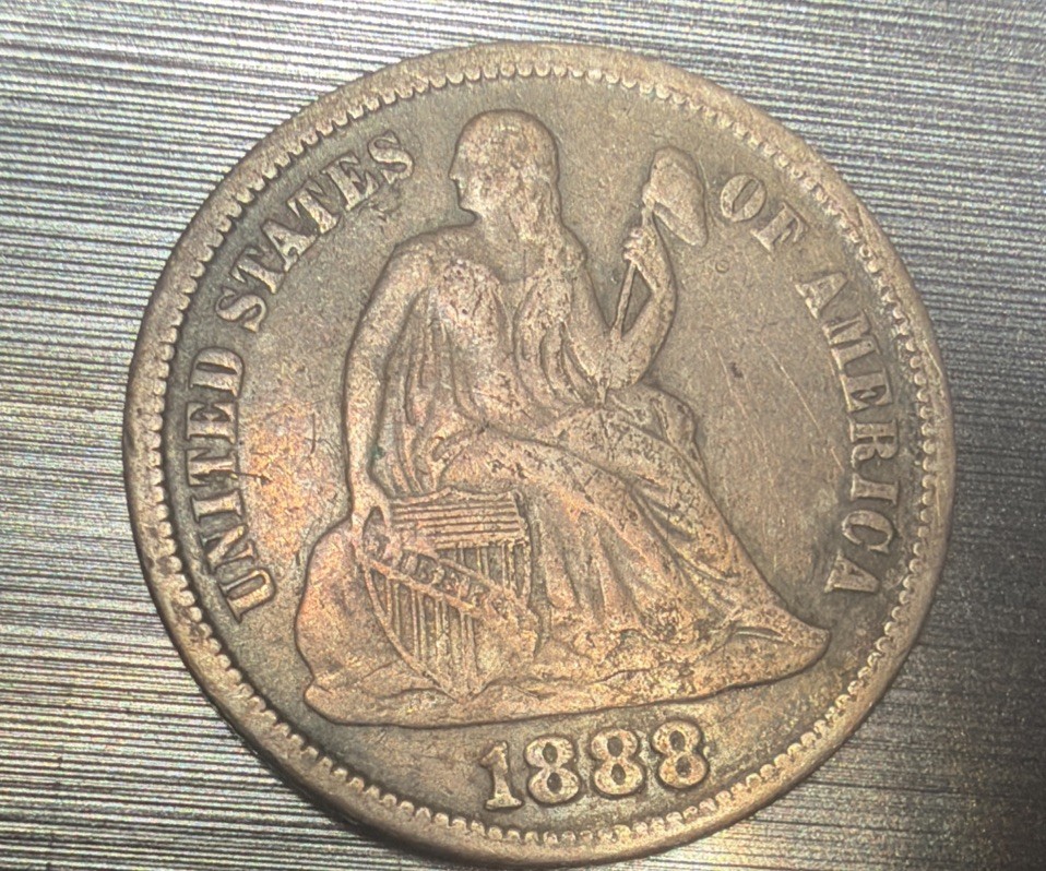 1888-P Seated Liberty Dime Circulated 1888-P Seated Liberty Dime Circulated