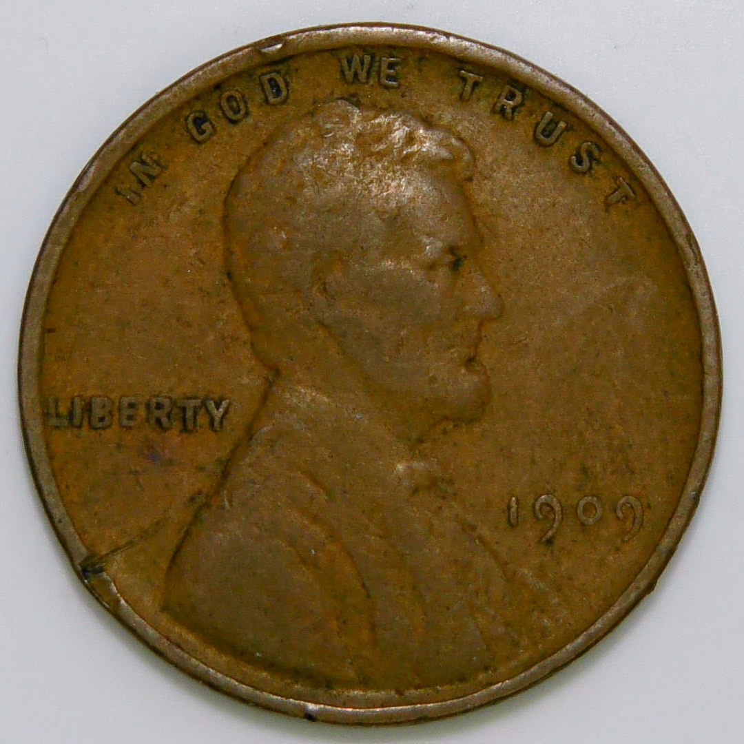 1909 VDB Lincoln Wheat Cent F k724