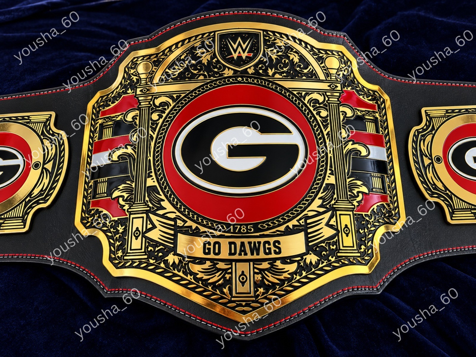 Custom Georgia Bulldogs Legacy Championship Belt 2mm Brass Custom Georgia Bulldogs Legacy Championship Belt 2mm Brass