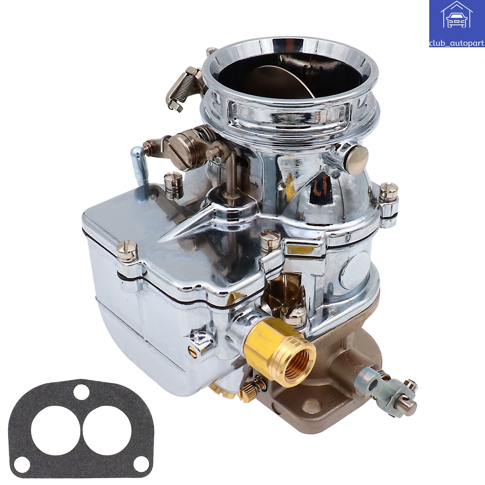 2 Barrel Chrome Carburetor For Stromberg 97 3-Bolt Speedway 9-Super-7 91511655