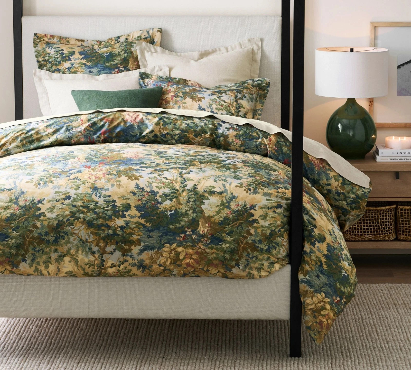 Pottery Barn Greenwood Duvet Cover Organic Cotton Percale Bedding New Pottery Barn Greenwood Duvet Cover Organic Cotton Percale Bedding New