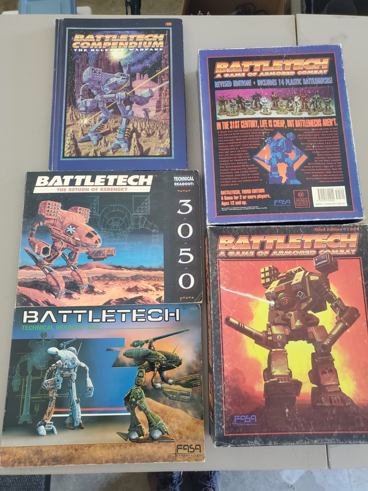 FASA BattleTech A Game of Armored Combat Third Edition 1992 MPN 1604 Lot