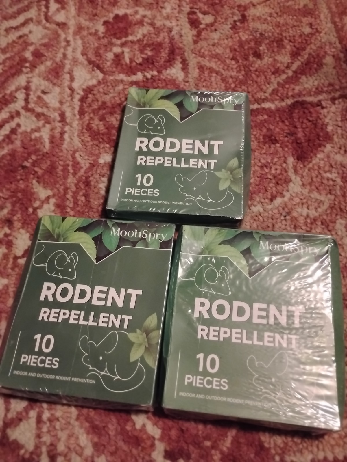 3 Packs Moonspry 30 Piece Rodent Repellent Works Very Good 3 Packs Moonspry 30 Piece Rodent Repellent Works Very Good