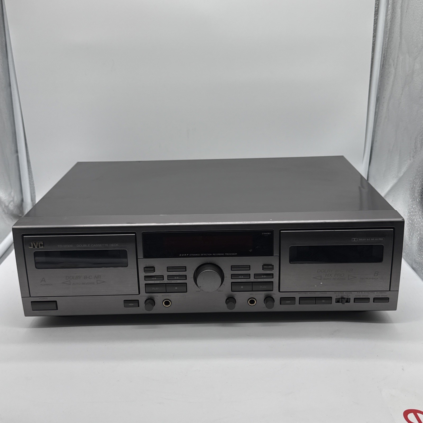 JVC TD-W309 Dual Double Cassette Deck Player Vintage Stereo For Parts/ Repair JVC TD-W309 Dual Double Cassette Deck Player Vintage Stereo For Parts/ Repair