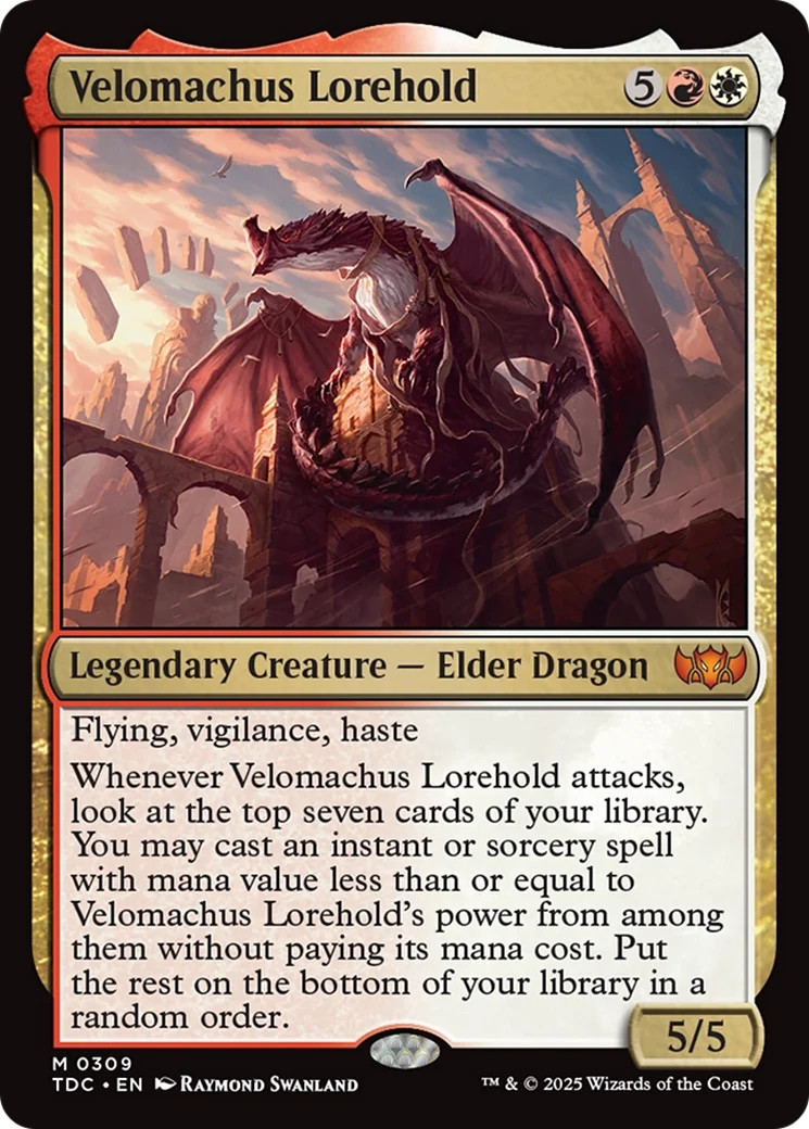 MTG Velomachus Lorehold [Tarkir: Dragonstorm Commander] Near Mint Magic