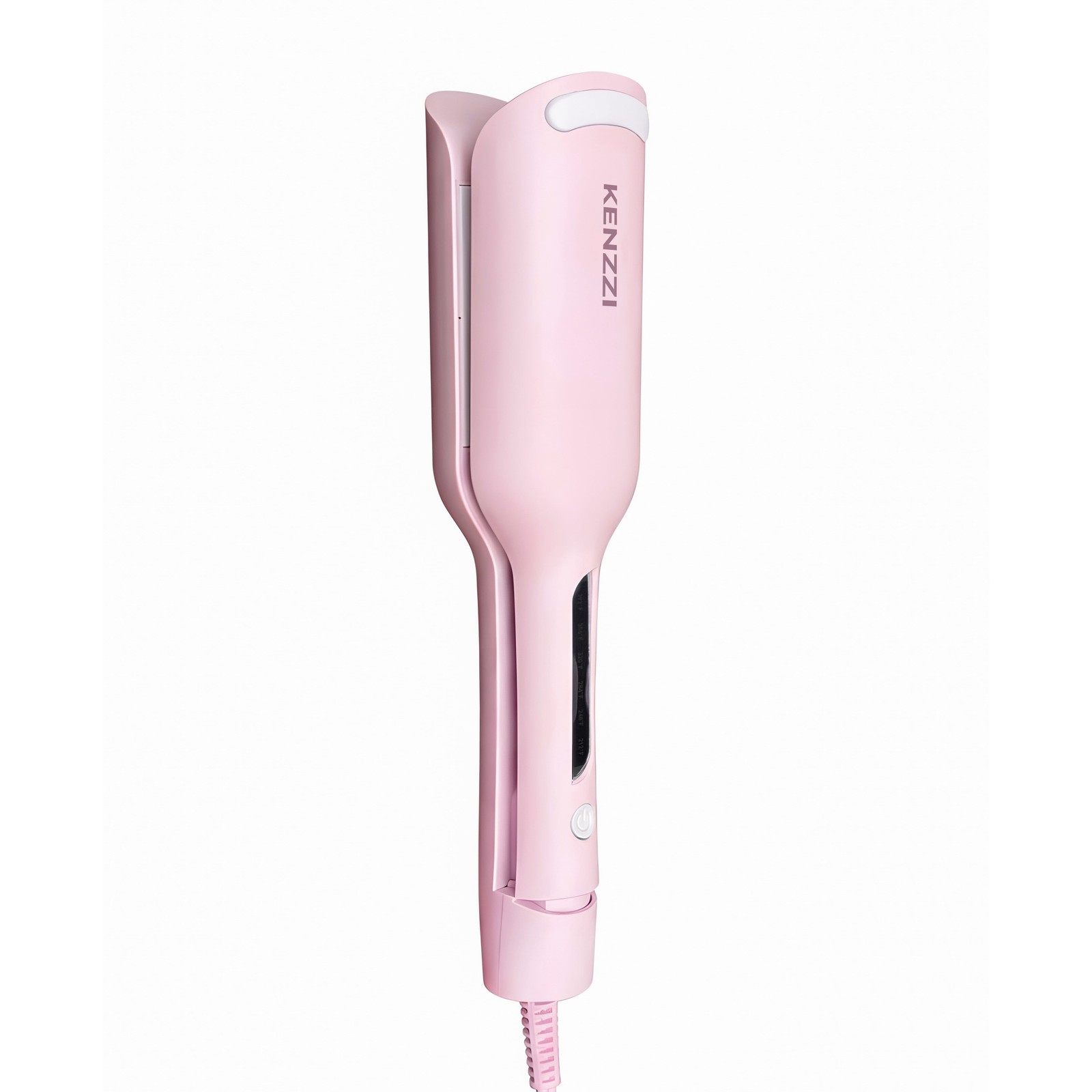 KENZZI Wave Styler 2-Barrel Hair Waver, 1.25 in, 6 Heat Settings, Pink