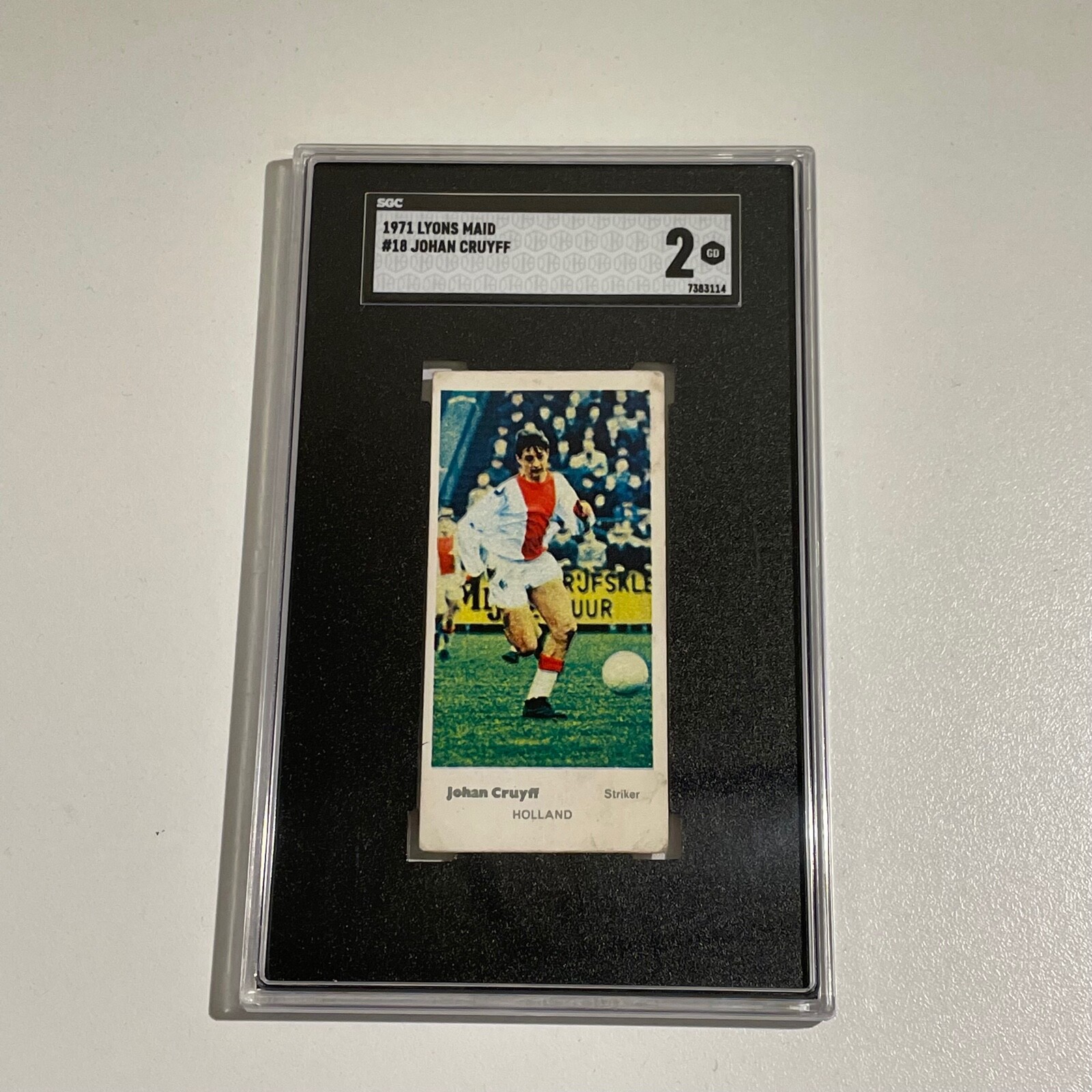 JOHAN CRUYFF - 1971 Lyons Maid #18 - SGC Good 2 JOHAN CRUYFF - 1971 Lyons Maid #18 - SGC Good 2