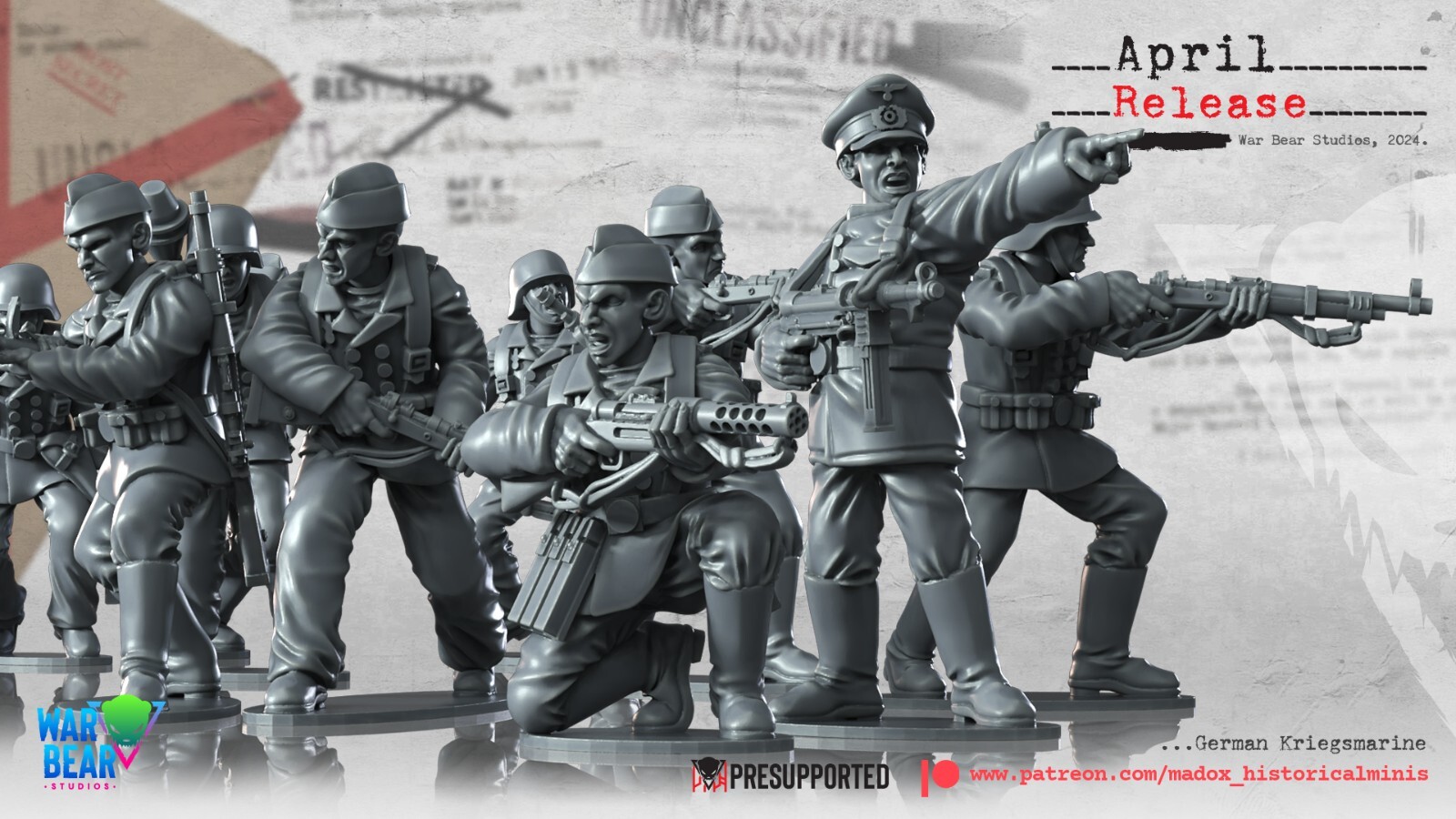 BattleCat Miniatures WW2 German Kriegsmarine Infantry Bolt Action WWII 20mm 28mm