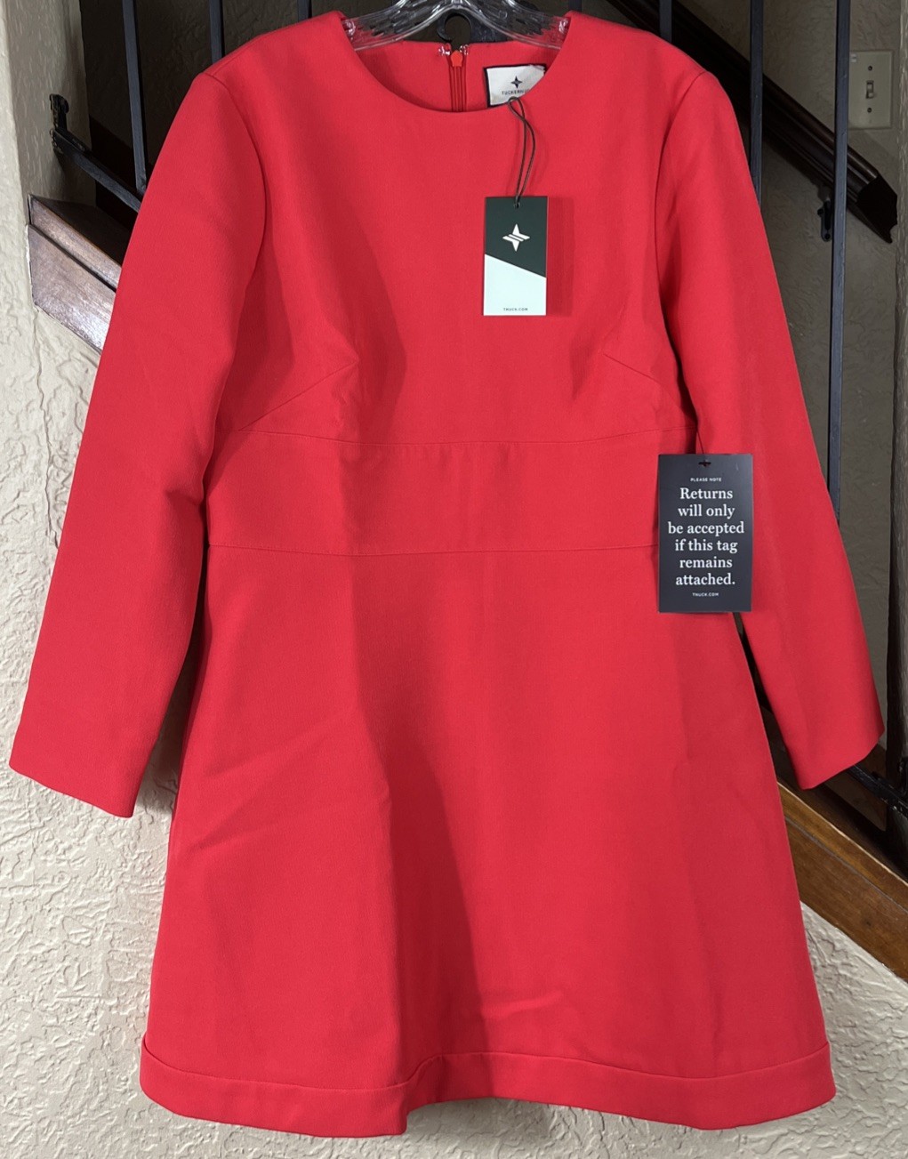 Tuckernuck Dress Womens Red Elodie Lined A-Line L NWT Tuckernuck Dress Womens Red Elodie Lined A-Line L NWT