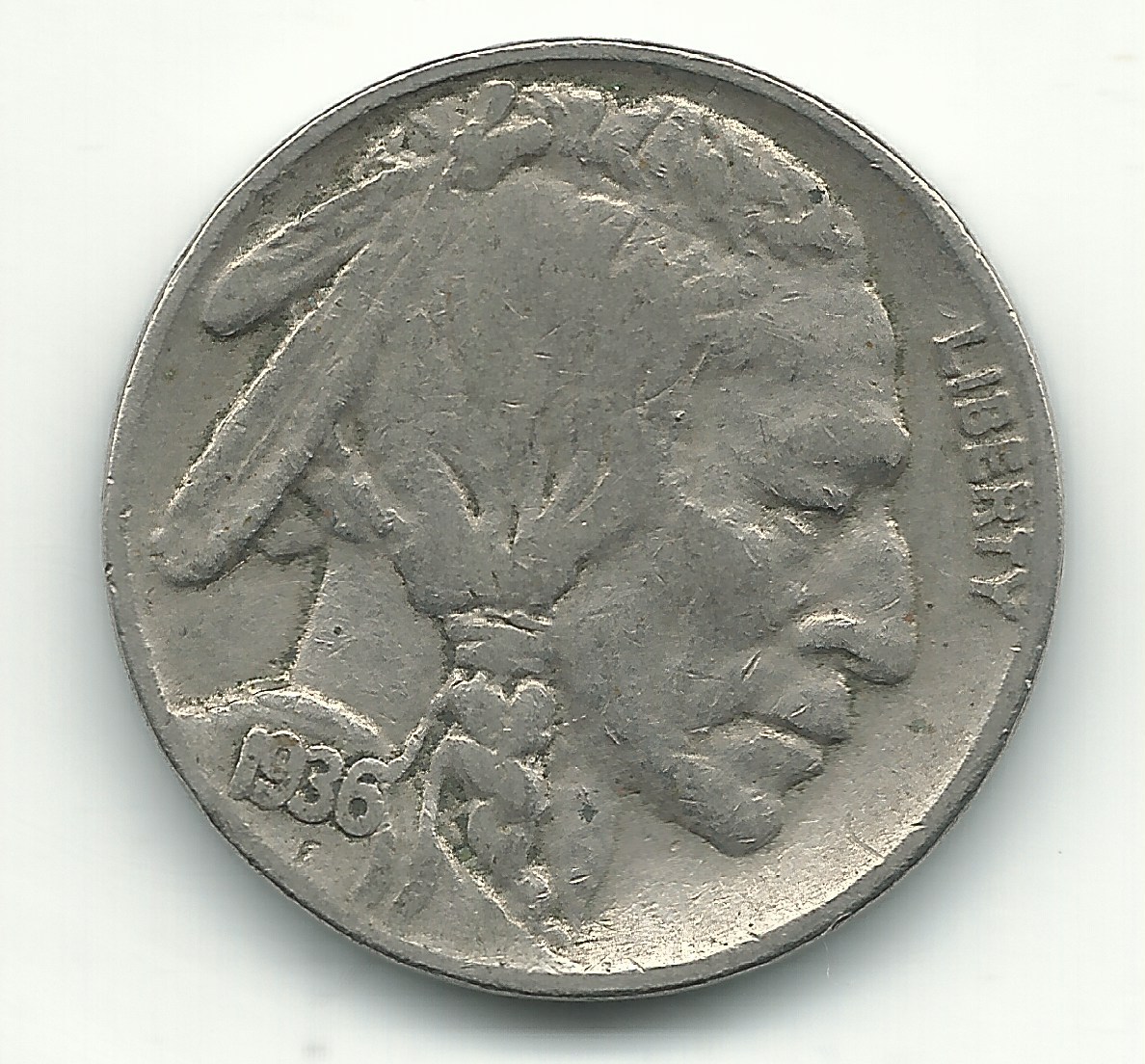 FINE PLUS CONDITION 1936 P BUFFALO NICKEL-NICE DETAIL-MAY052 FINE PLUS CONDITION 1936 P BUFFALO NICKEL-NICE DETAIL-MAY052