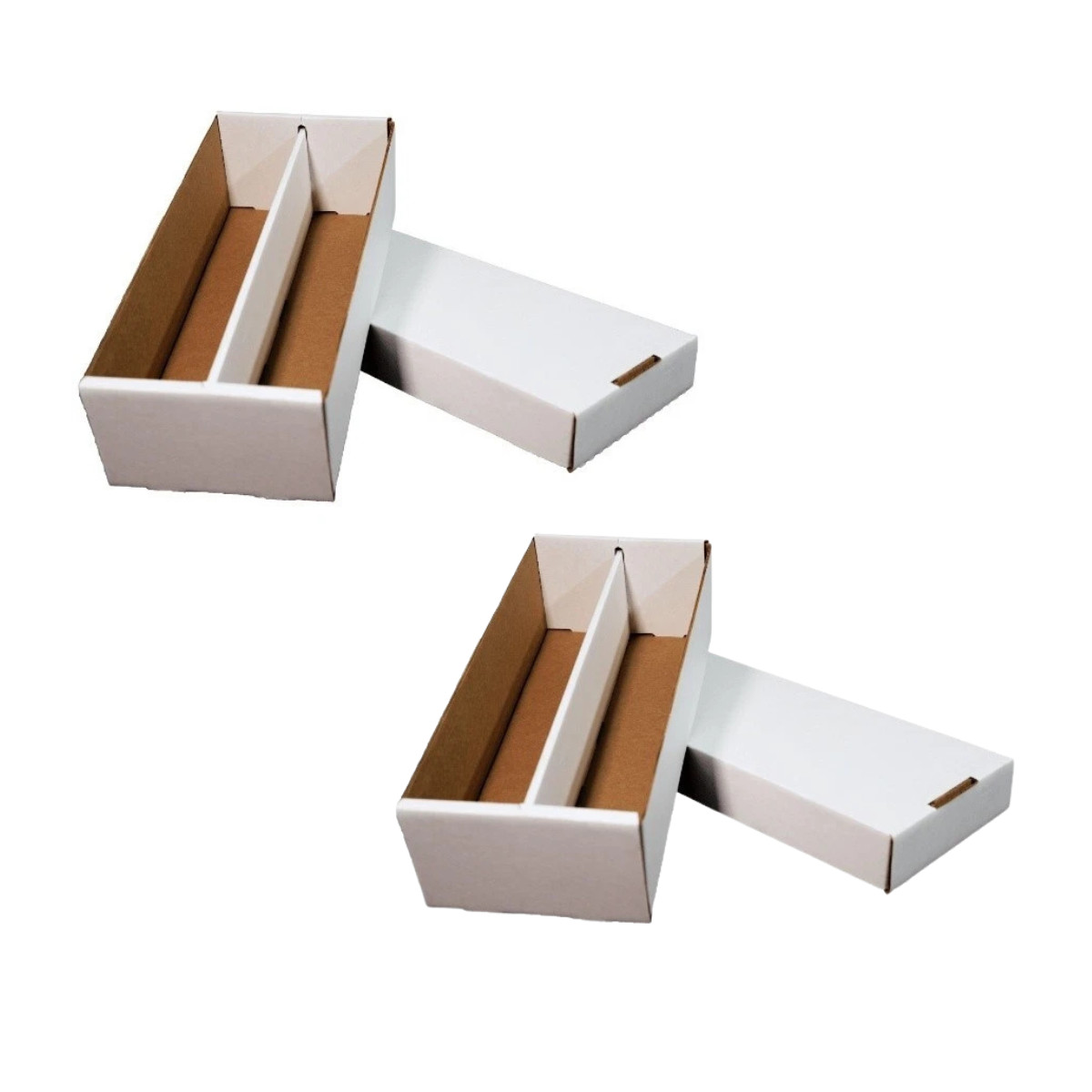 2-Row 1600-Count Trading Card Storage Boxes 2 Pack Shoe Box Style for Cards TCG