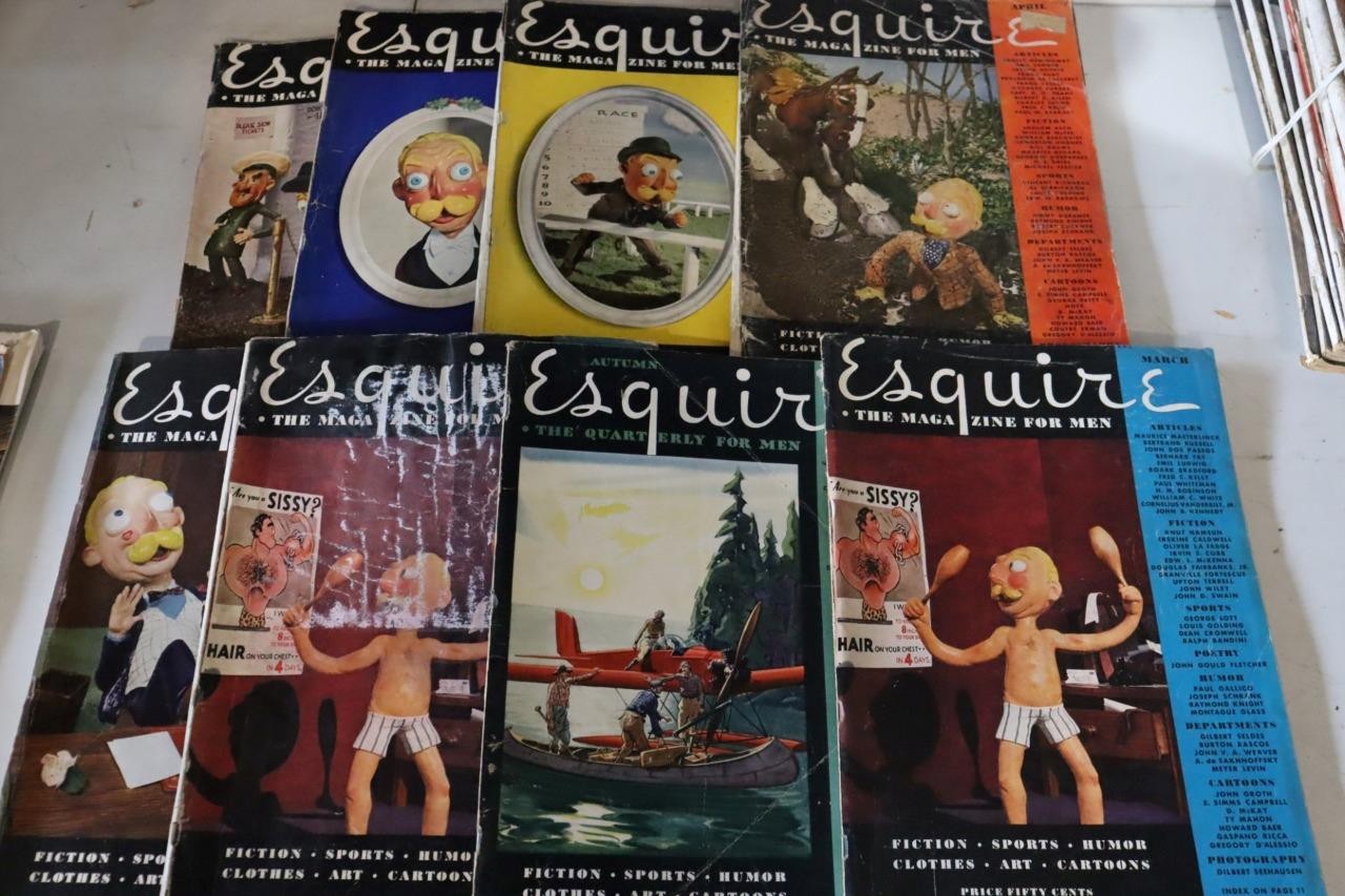 Wholesale Lot Of 1930\'s 16 Issues Esquire Magazine Very Good Condition