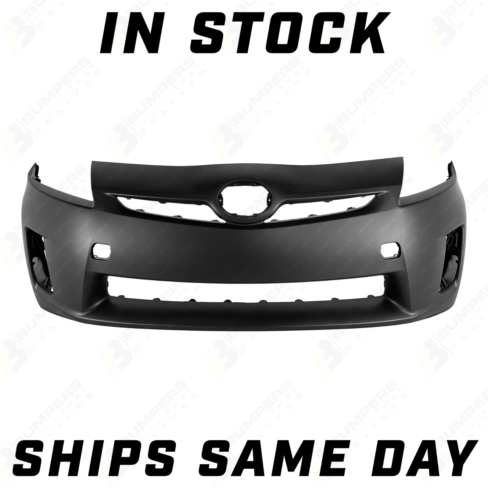 NEW Primered - Front Bumper Cover Replacement for 2010 2011 Toyota Prius Base