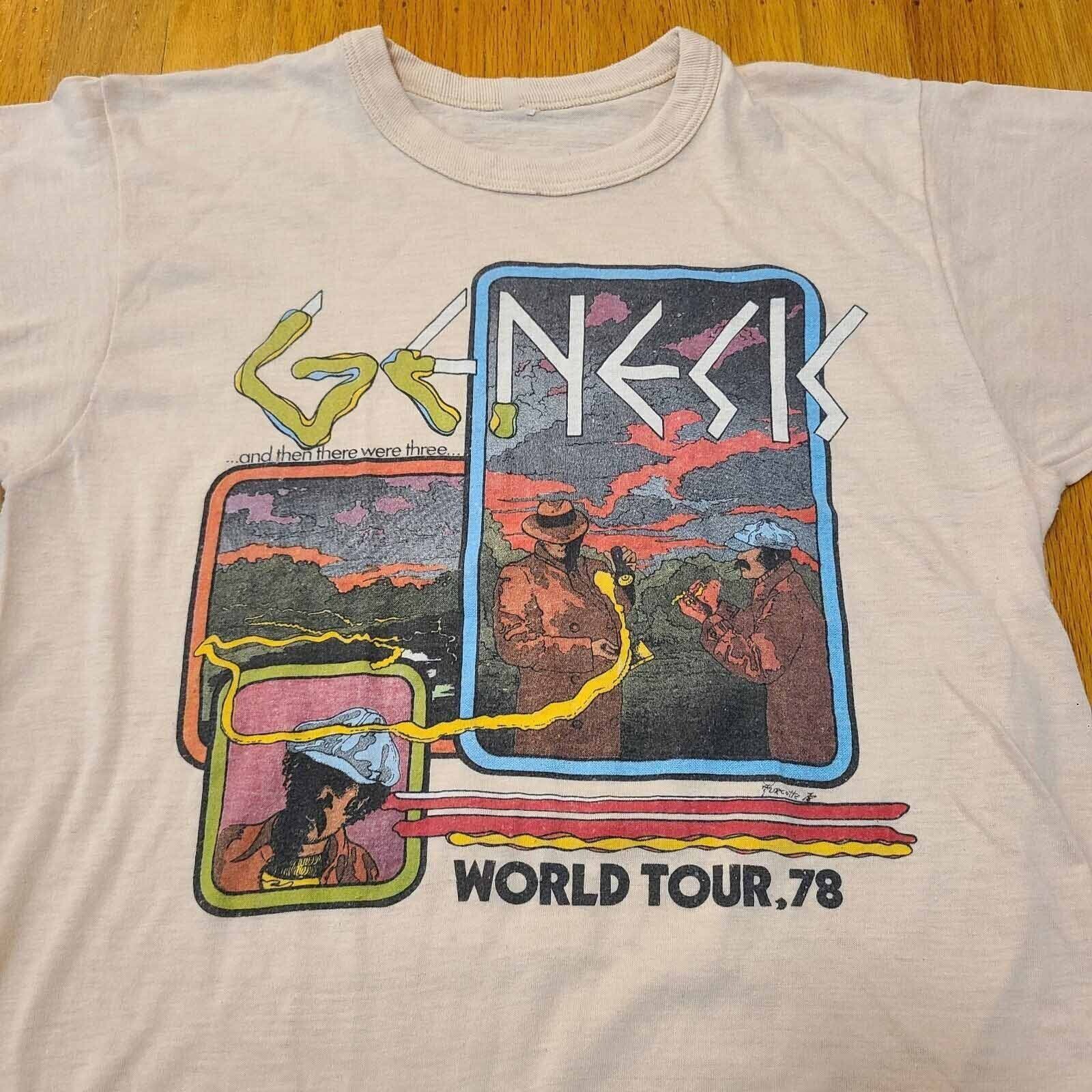 World Tour \'78 Band Genesis Band Shirt Sand Color Unisex S-5XL EM0705