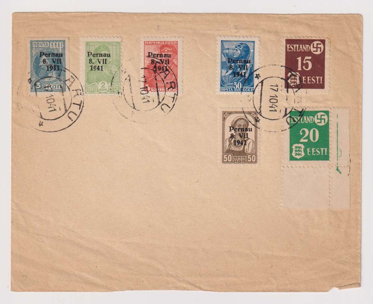 E7265: 1941 Estonia Third Reich Cover, Unchecked