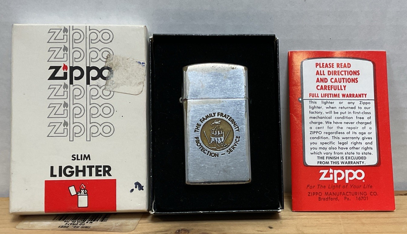 Vintage Zippo Lighter In Original Box With Paperwork